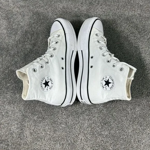 Converse Chuck Taylor All Star Platform High 560846F Womens Size 7.5 White Shoes - Picture 7 of 12